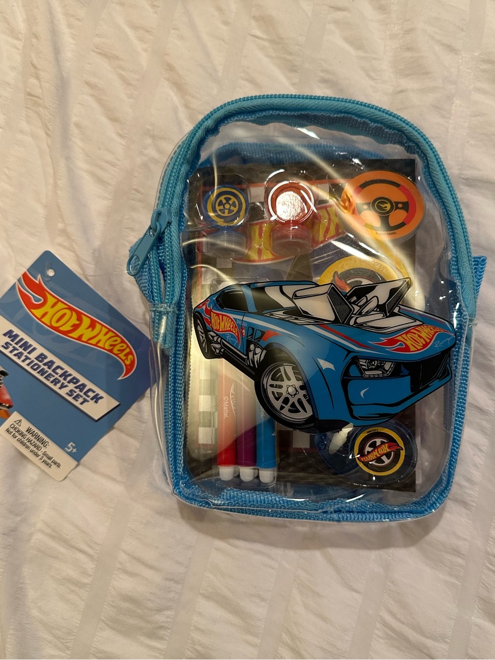 Hot Wheels Mini Backpack Activity Stationary Set NWT